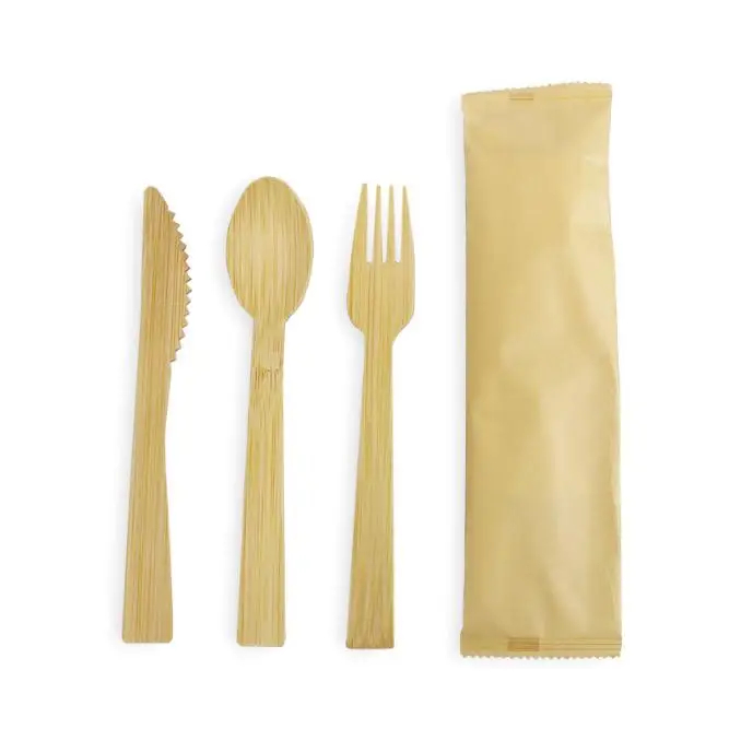 img_alibaba1782455423.jpg 2023 Popular Hotel Take-out Disposable Bamboo Tableware Knife, Fork and Spoon Low Price Customized logo Eco Degradable Natural