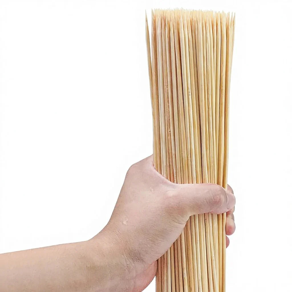 img_alibaba1782566078.jpg 200PCS Skewers 6"e; 8"e; 10"e; 12"e; 36"e; for BBQ Appetizer Kabob Fruit Cocktail Chocolate Fountain Grilling Kitchen Crafting Party Use