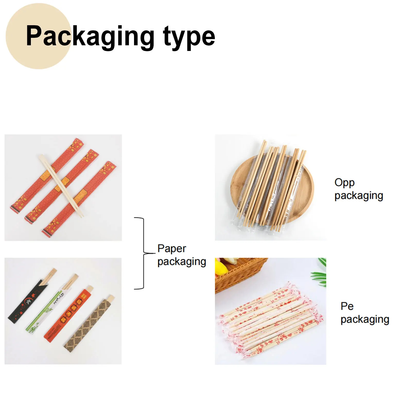 img_alibaba_1782461446.jpeg Customizable Logo Disposable Bamboo Chopsticks Hot Round OPP Packaged Biodegradable Tableware Pairs