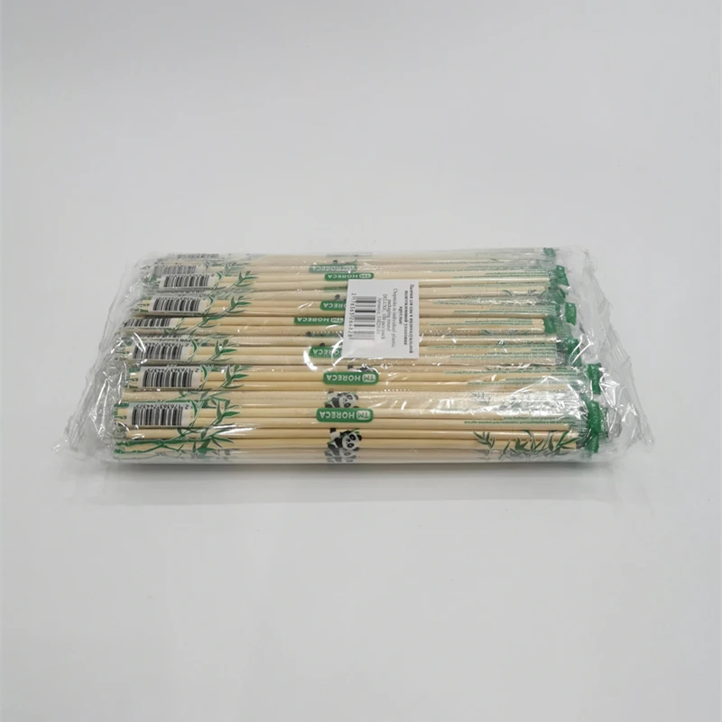 img_alibaba_1782477579.jpeg Hot Selling Customizable Logo Disposable Bamboo Chopsticks 24cm Paper Tableware Packaged in Round OPP with Pair Design Wholesale