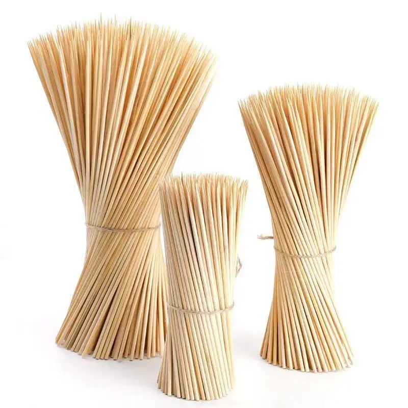 img_alibaba_1782560926.jpeg Factory Discount 20cm 30cm 40cm 50cm Barbecue Roasting Kabob Beef Disposable Bamboo Skewer Sticks