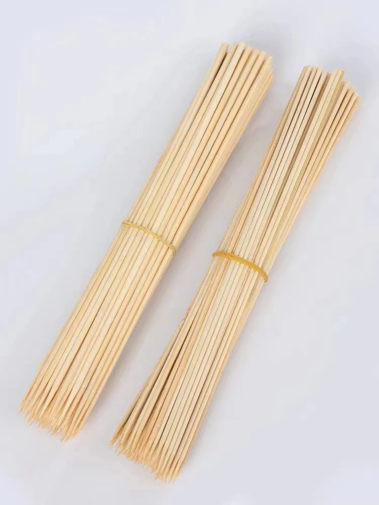 img_alibaba_1782560931.jpeg Barbecue Sticks Large Bamboo Bbq Wood Stick Skewer 30/35/40 Cm Long Hot Dog Bamboo Barbecue Sticks Factory Discount