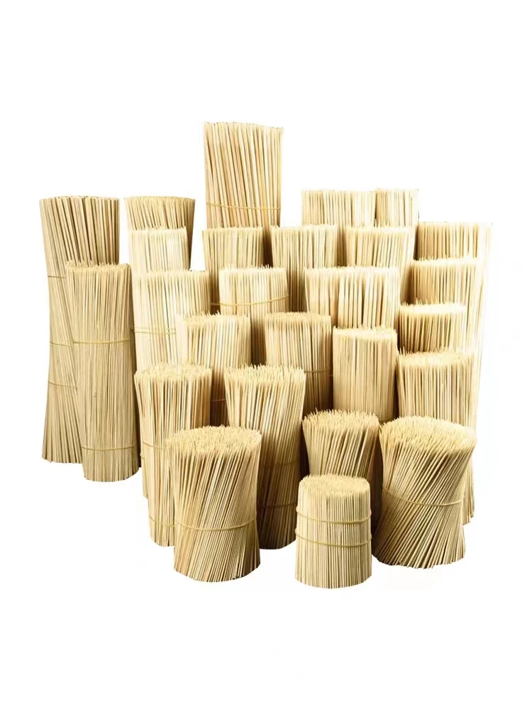 img_alibaba_1782560939.jpeg Barbecue Sticks Large Bamboo Bbq Wood Stick Skewer 30/35/40 Cm Long Hot Dog Bamboo Barbecue Sticks Factory Discount