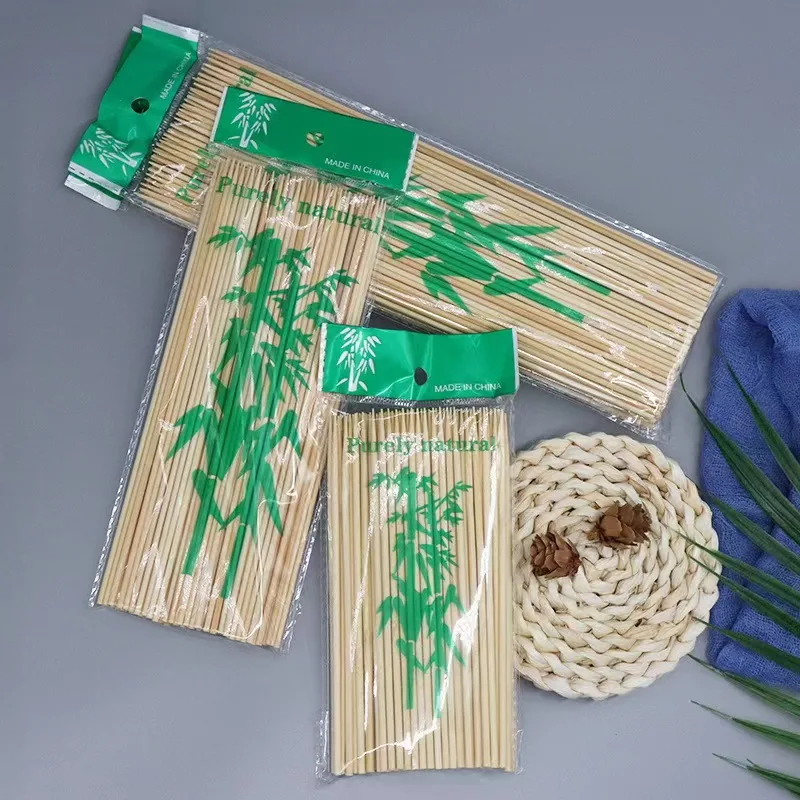 img_alibaba_1782560950.jpeg Factory Discount 20cm 30cm 40cm 50cm Barbecue Roasting Kabob Beef Disposable Bamboo Skewer Sticks