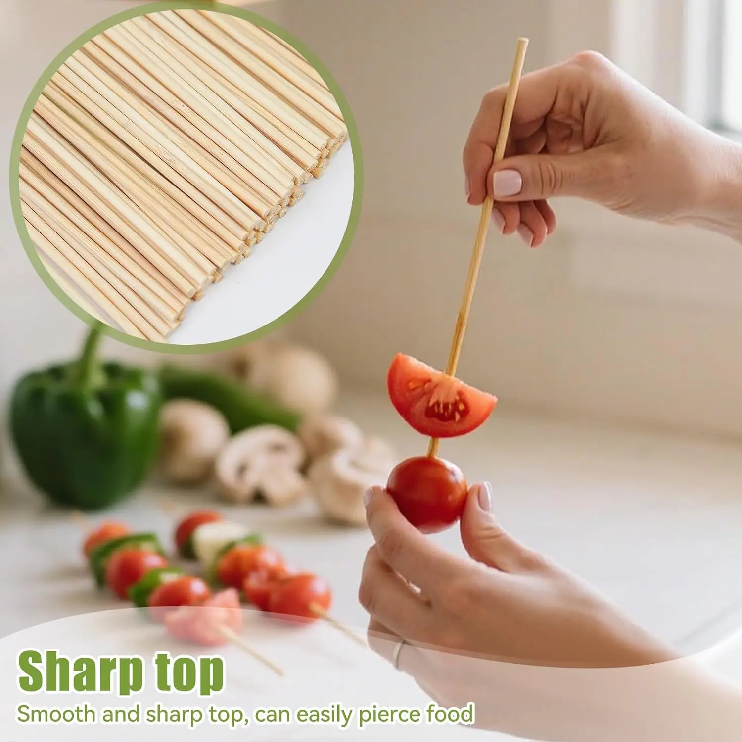 img_alibaba_1782566108.jpeg 200PCS Skewers 6"e; 8"e; 10"e; 12"e; 36"e; for BBQ Appetizer Kabob Fruit Cocktail Chocolate Fountain Grilling Kitchen Crafting Party Use