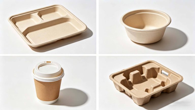 100% Biodegradable Food Containers Customized Biodegradable Sugarcane Bagasse Portable Lunch Boxes