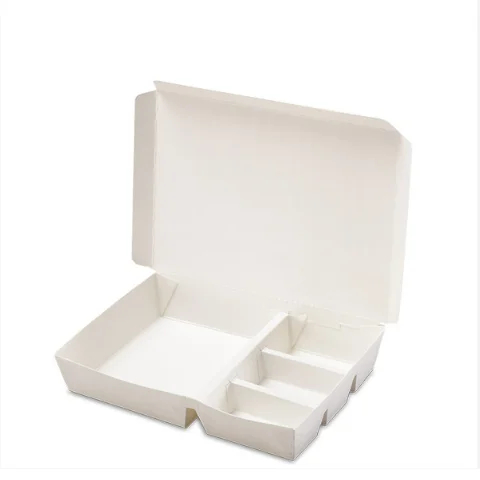 img_alibaba1783066384.jpg Customized Various Size Disposable Compostable Paper Food Container White or Brown Color Paper Cardboard Lunch Box